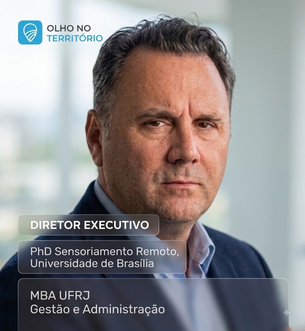 Eduardo Argolo — Diretor Executivo, PhD Sensoriamento Remoto (UnB), MBA Gestão e Administração (UFRJ)
