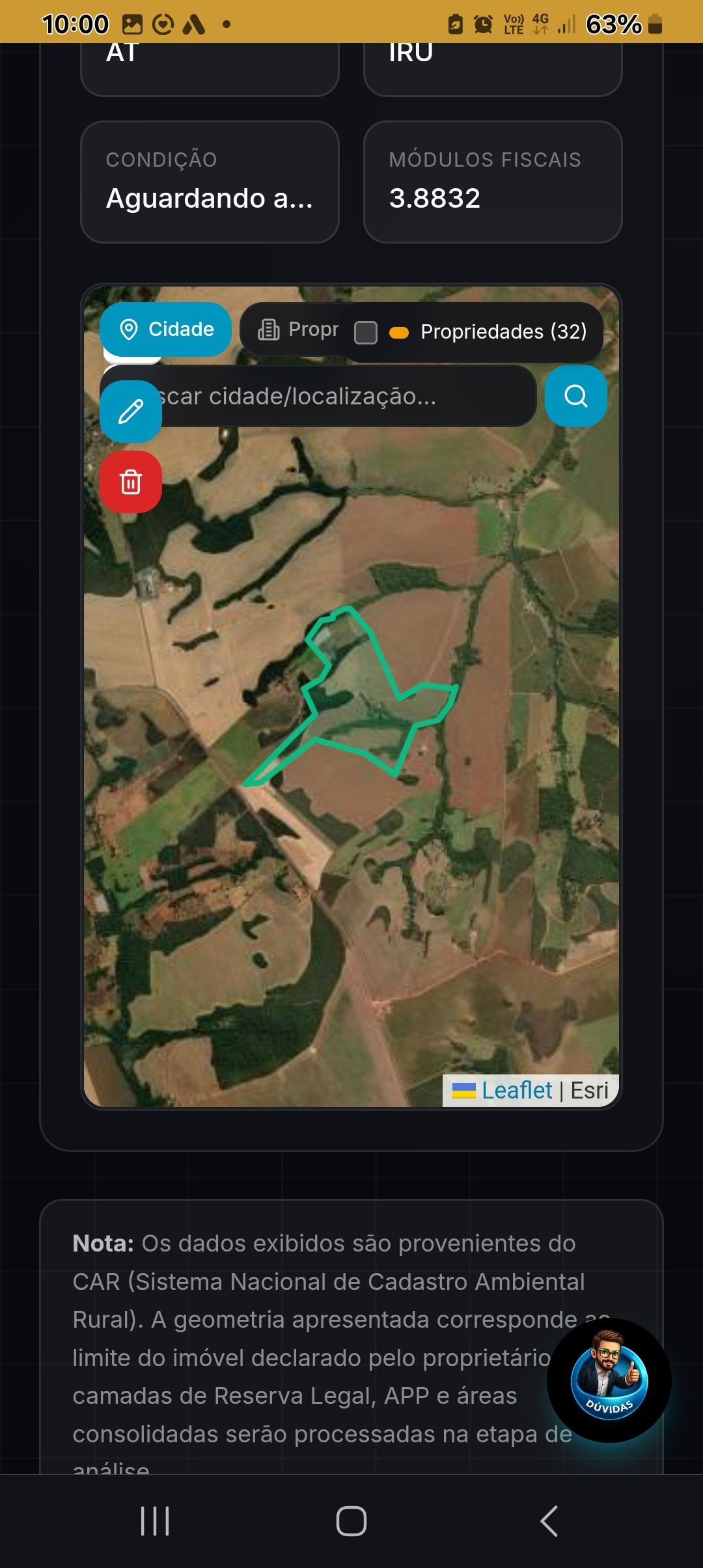 Mapa CAR